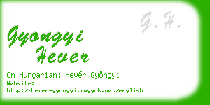 gyongyi hever business card
