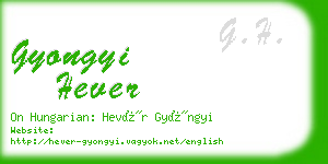 gyongyi hever business card